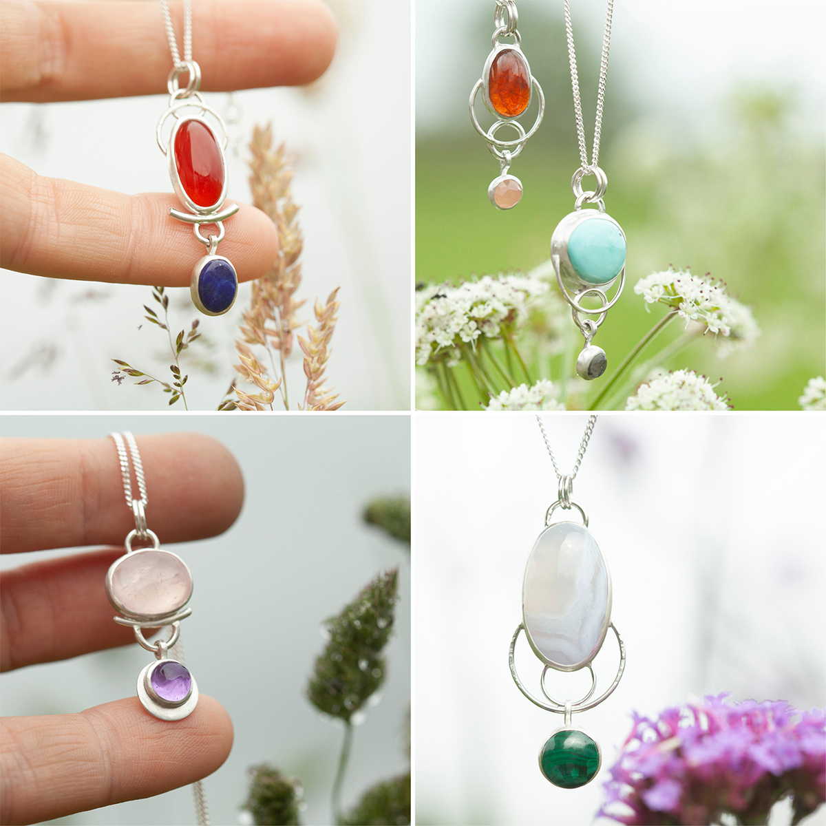 Choose Your Stone : Surprise Osmose Pendant   (made to order)