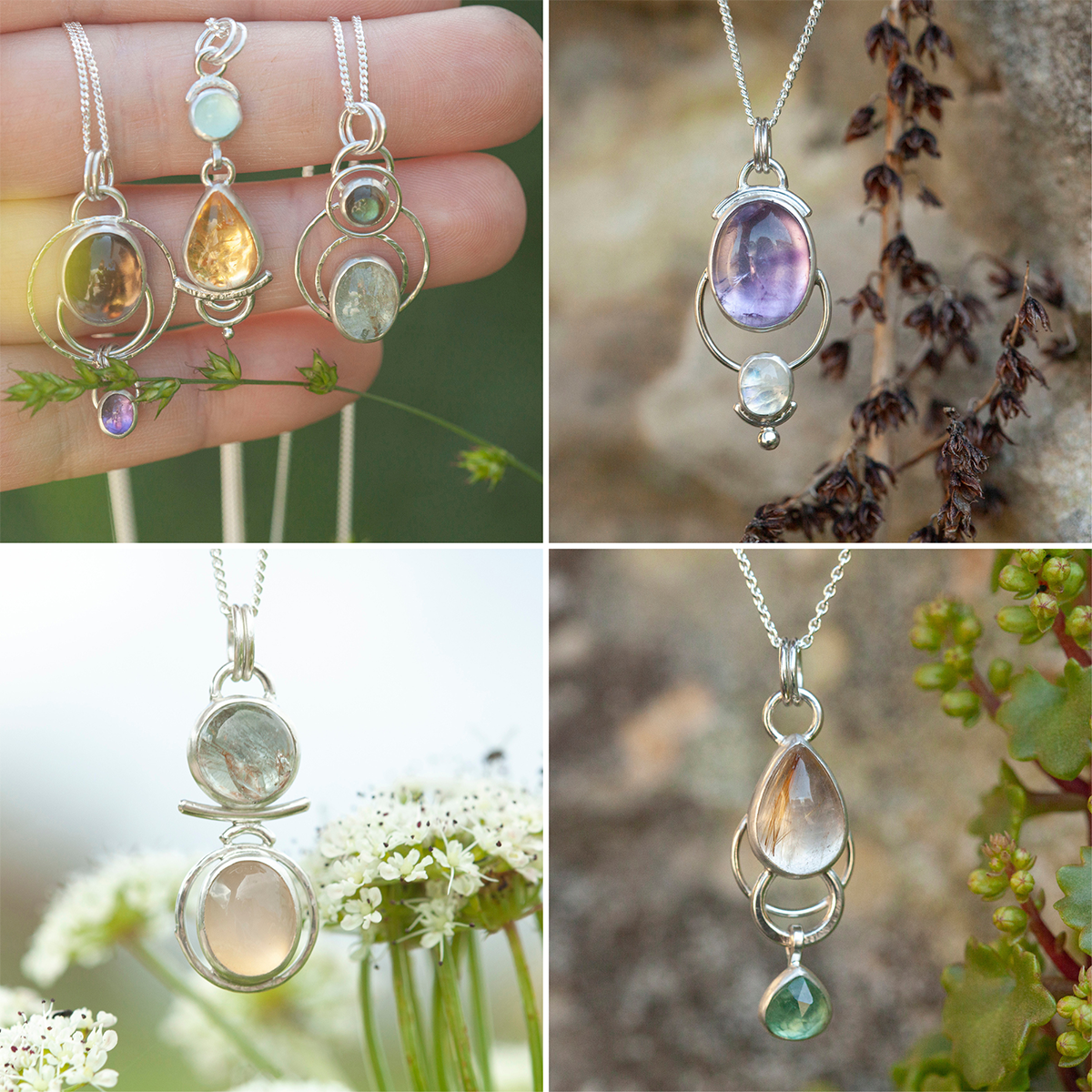 Choose Your Stone : Surprise Osmose Pendant   (made to order)