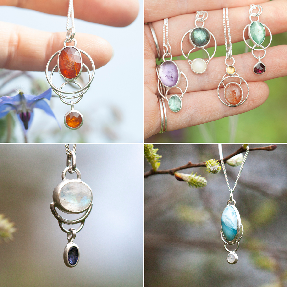 Choose Your Stone : Surprise Osmose Pendant   (made to order)