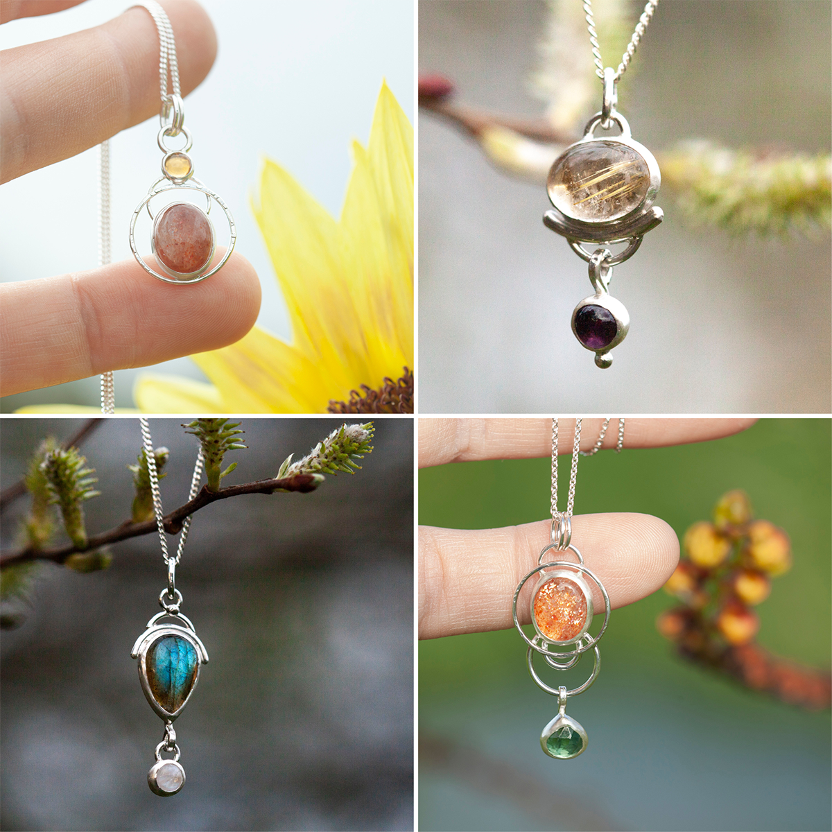 Choose Your Stone : Surprise Osmose Pendant   (made to order)