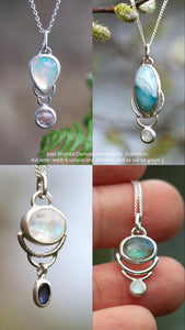 Choose Your Stone : Surprise Osmose Pendant   (made to order)