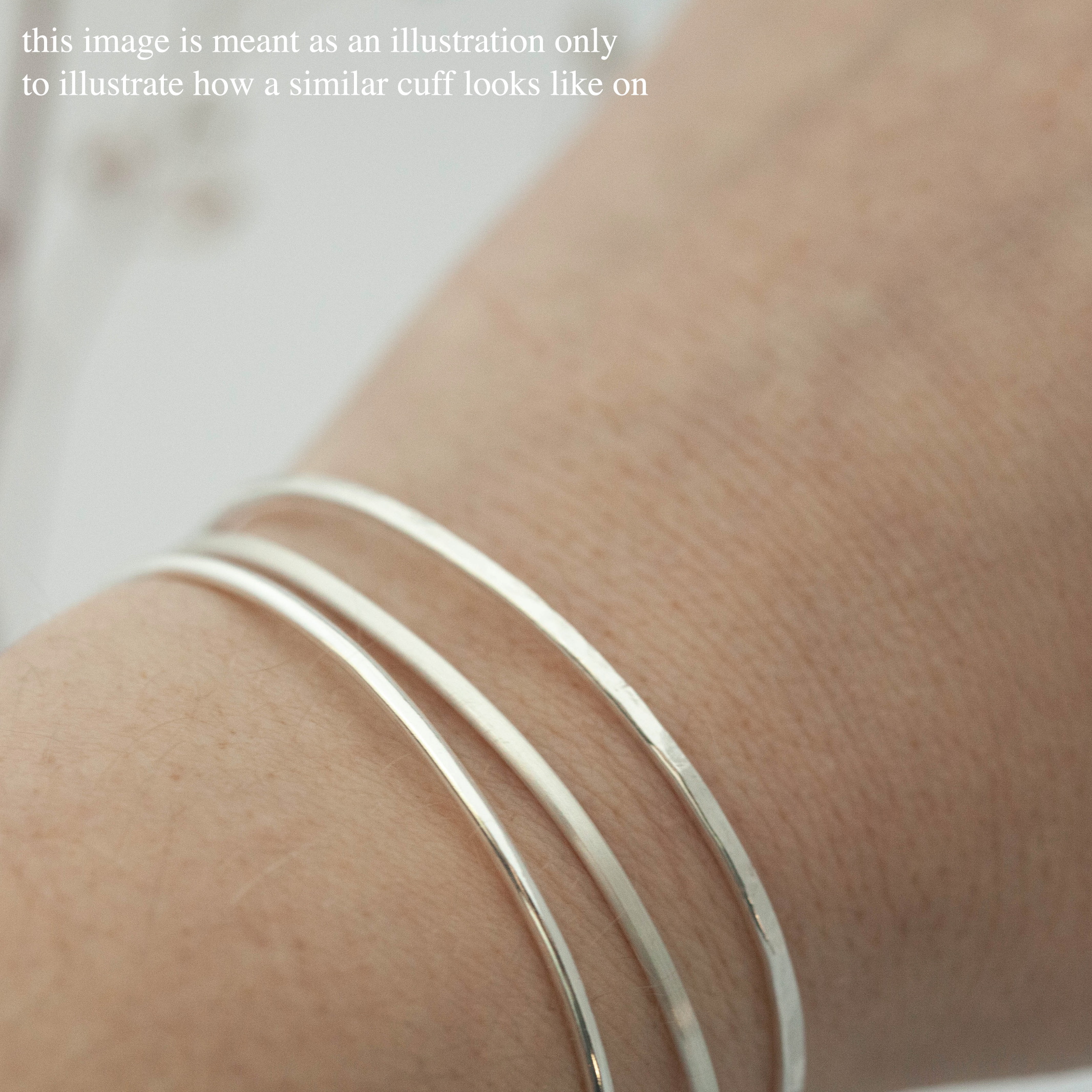 OOAK Simple thin bracelet in silver #2 • size 5cm & 5,5cm (ready-to-ship)