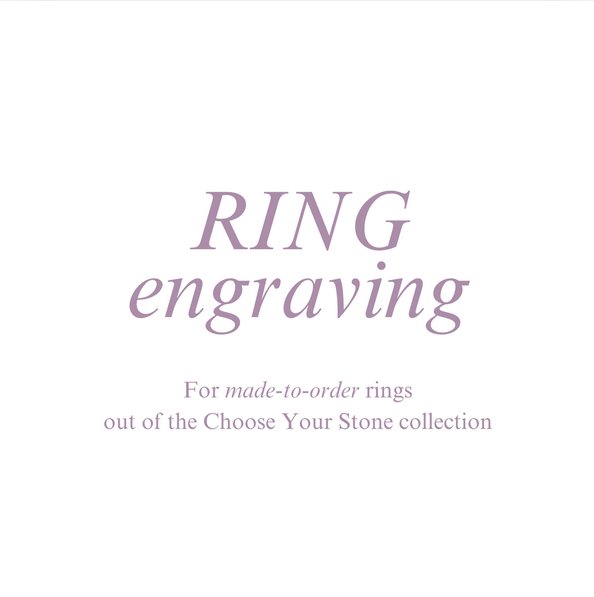 Optional secret message engraving for CYS •RINGS•