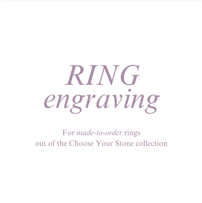 Optional secret message engraving for CYS •RINGS•