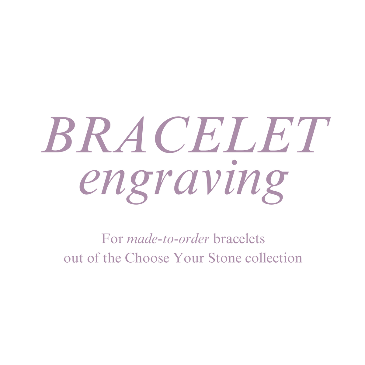 Optional secret message engraving for CYS •BRACELETS•