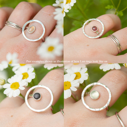 Anillo Lua pieza única #11 • turquesa ~ Talla 54,5 ~ se puede ajustar (listo para enviar)