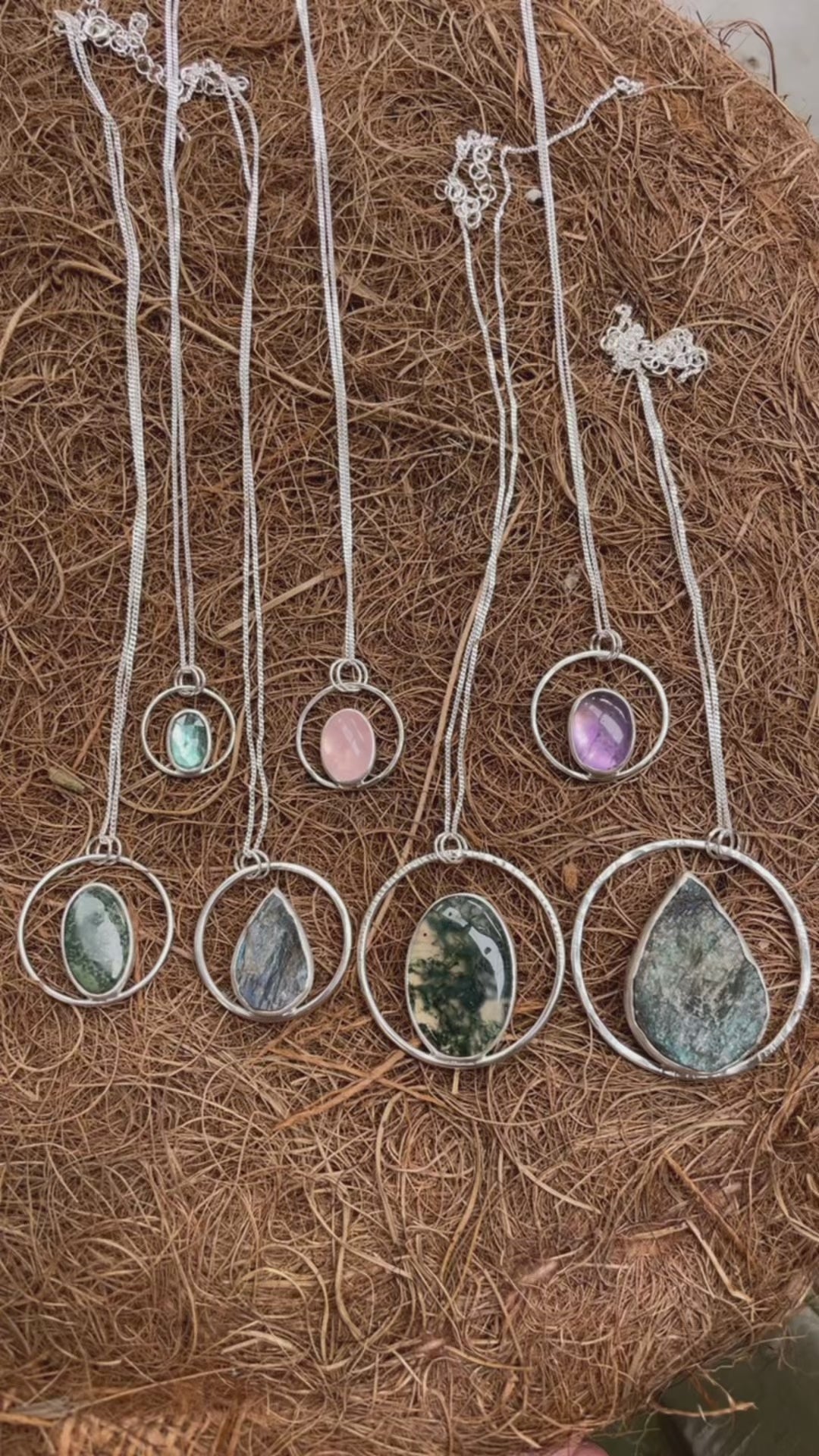 OOAK Mae pendant in silver #2 • apache gold  (Ready to ship)