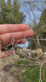 Load and play video in Gallery viewer, OOAK Cosmos earrings #7 ~ silver (ready-to-ship)
