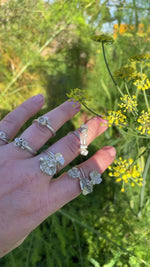 Load and play video in Gallery viewer, OOAK Nalae, organic ring in silver #6 • size 52,5 (ready-to-ship)
