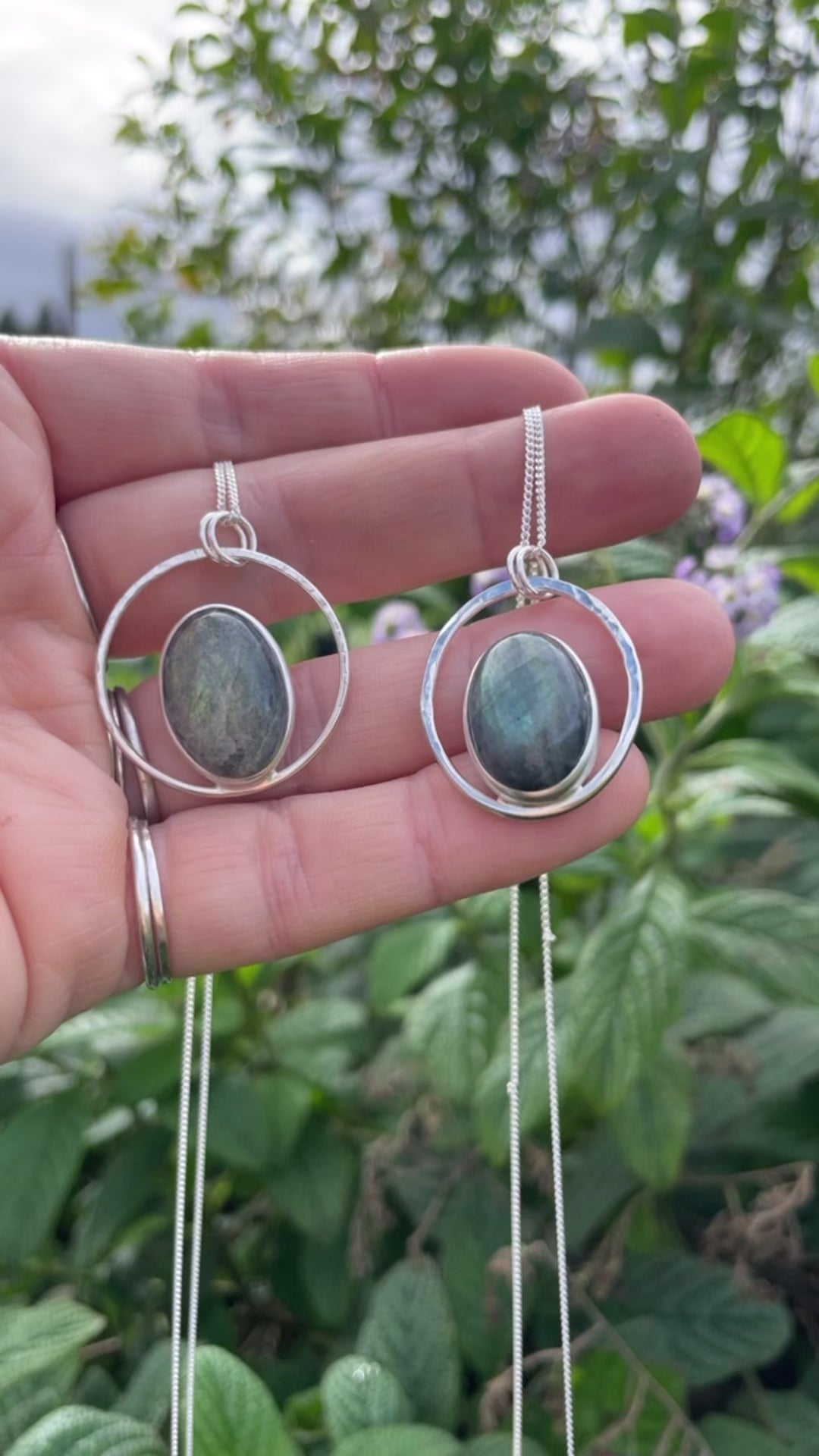 OOAK Mae pendant in silver #46 • Labradorite (Ready to ship)