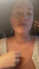Load and play video in Gallery viewer, OOAK Healing Tears silver pendant #5 • Labradorite &amp; Kyanite (ready to ship)
