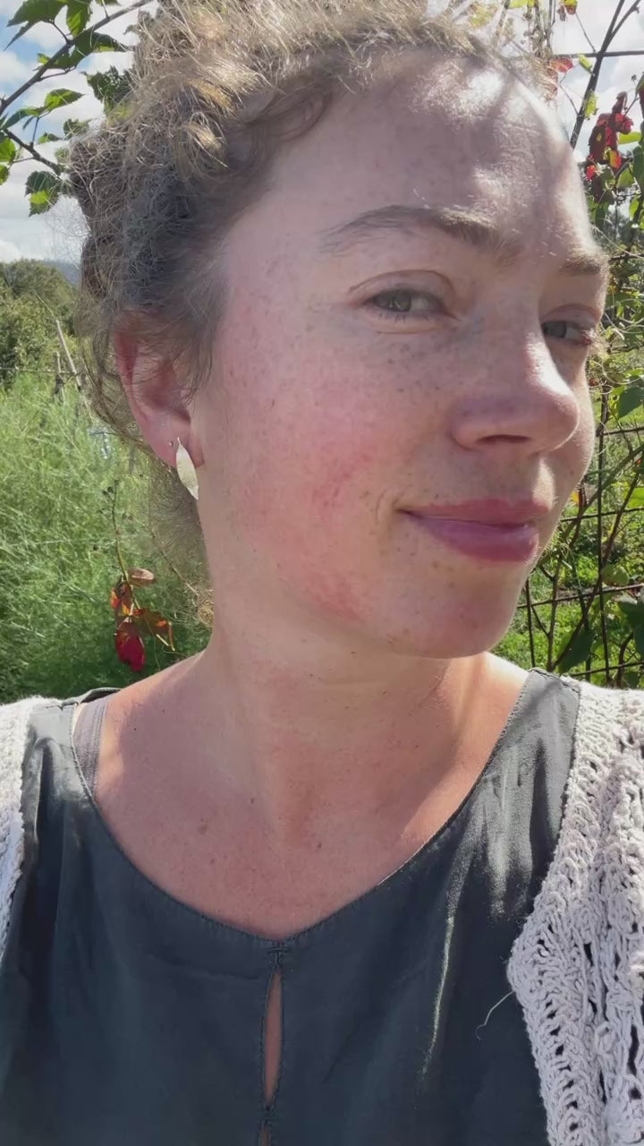 OOAK Silver Leaf earrings #4 (ready to ship)