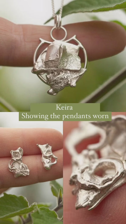 Colgante Keira pieza única #5 ~ plata (listo para enviar)
