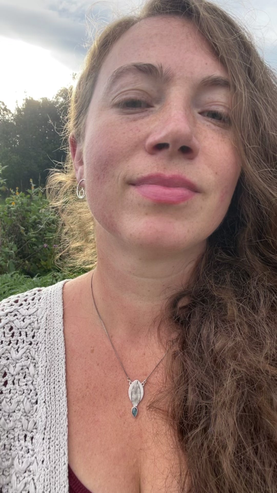 OOAK Leaf necklace #2 • Kyanite (ready to ship)