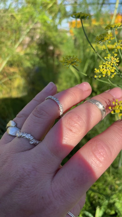 Unikat Nalae, organischer Ring aus Silber #15 • Größe 51 (versandbereit)