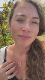 Load and play video in Gallery viewer, OOAK Osmose pendant #51 ~ with captured plant • Amethyst (ready to ship)
