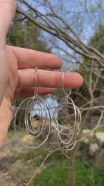 Load and play video in Gallery viewer, OOAK Cosmos earrings #6 ~ silver (ready-to-ship)
