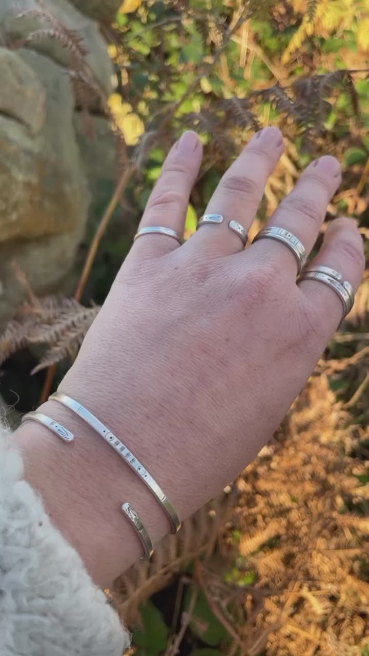 OOAK Ethnic ring in silver #12 • adjustable ~ size 55 (ready-to-ship)