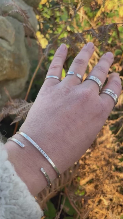 Uniek exemplaar Etnische armband in zilver #30 • maat 6,5cm (klaar voor verzending)