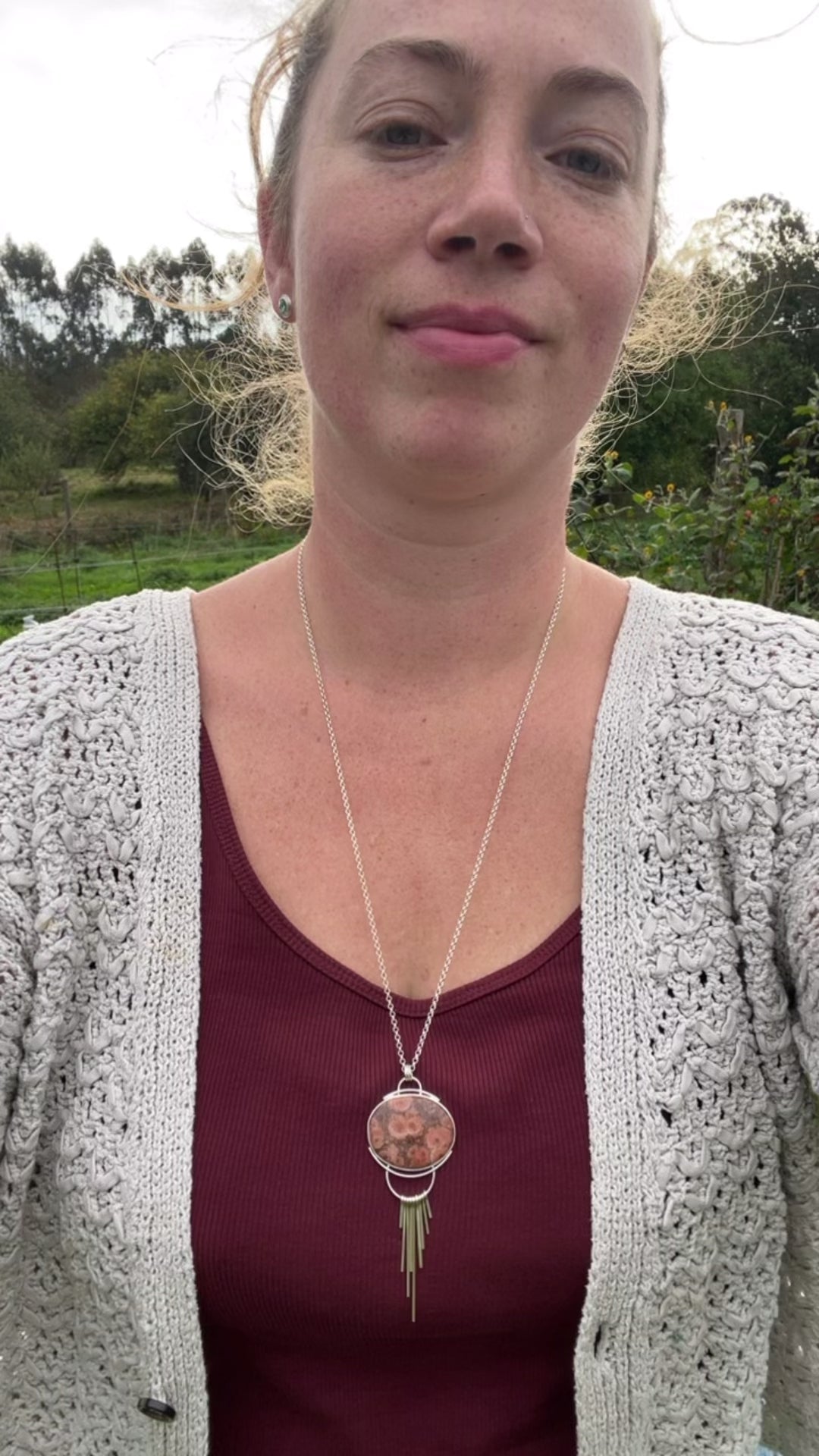 OOAK Aurae pendant #12 • Poppy jasper (ready to ship)