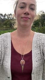 Load and play video in Gallery viewer, OOAK Aurae pendant #12 • Poppy jasper (ready to ship)
