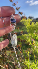 Charger et lire la vidéo dans la visionneuse de la Galerie, OOAK Leaf pendant in silver #11 • Iolite &amp; Opal (ready to ship)
