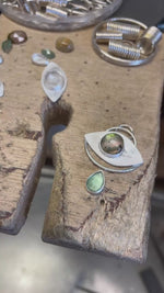 Load and play video in Gallery viewer, OOAK Healing Tears silver pendant #5 • Labradorite &amp; Kyanite (ready to ship)
