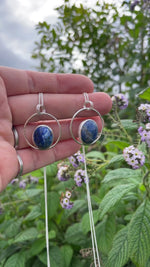 Video laden en afspelen in Gallery-weergave, OOAK Mae pendant in silver # 3 • lapis lazuli  (Ready to ship)
