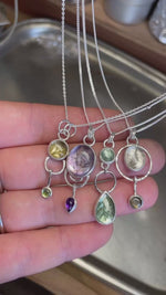 Load and play video in Gallery viewer, OOAK Osmose pendant #57 ~ with captured plant • Rutilatez Quartz &amp; Labradorite (ready to ship)
