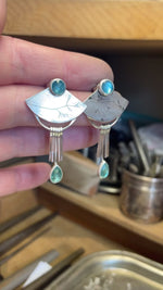 Load and play video in Gallery viewer, OOAK Aina earrings #15 • Kyanite (ready to ship)
