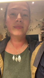 Load and play video in Gallery viewer, OOAK Blueberry Leaf pendant in silver #8 (ready to ship)
