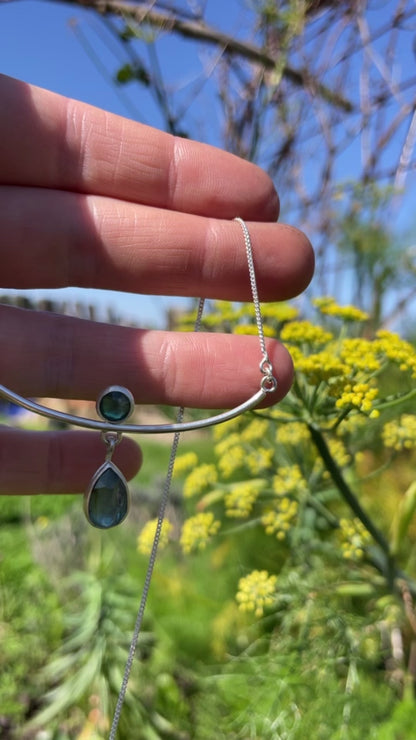 Pieza única Collar Oona de plata #1 • Cianitas (listo para enviar)