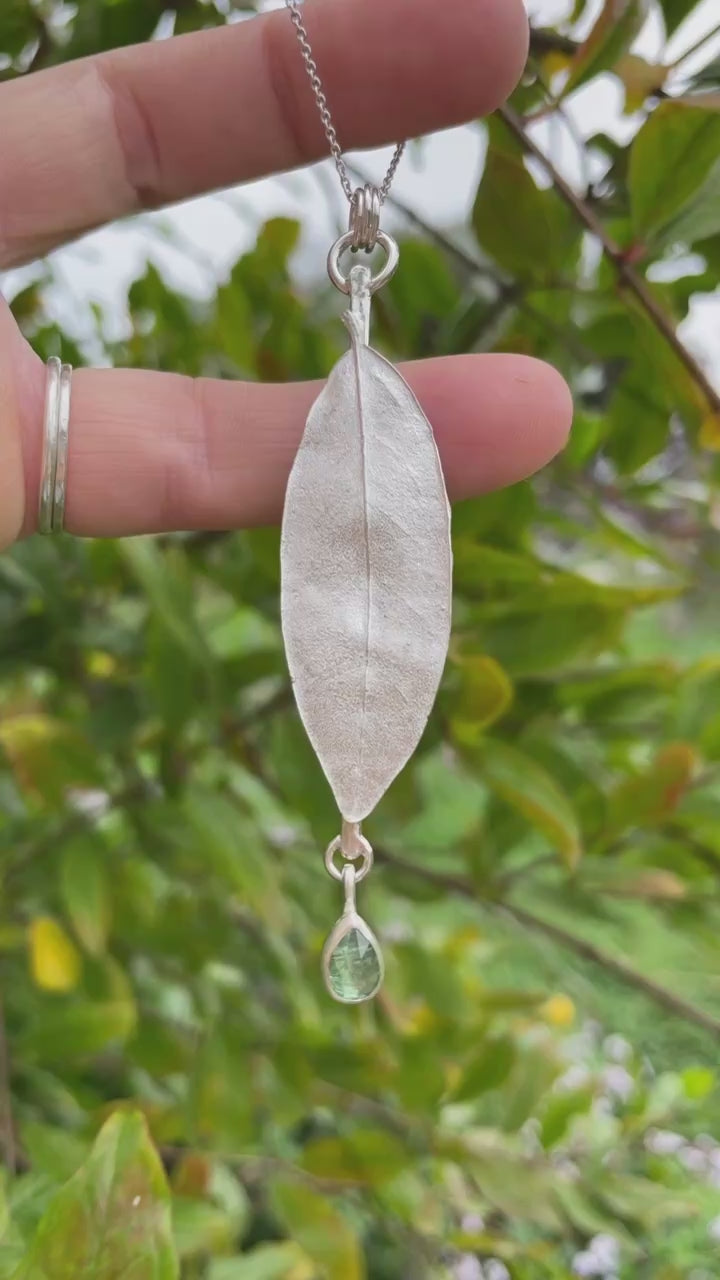 OOAK Leaf pendant #4 • Kyanite (ready to ship)