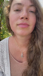 Load and play video in Gallery viewer, OOAK Osmose pendant #55 ~ with captured plant • Rose Quartz (ready to ship)
