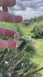Load and play video in Gallery viewer, OOAK Osmose pendant #54 ~ with captured plant • Lemon quartz &amp; Peridot (ready to ship)
