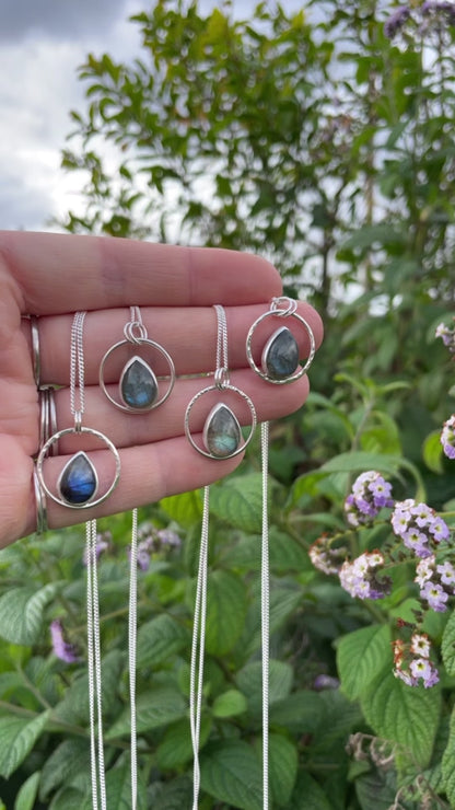 OOAK Mae pendant in silver #37 • Labradorite (Ready to ship)