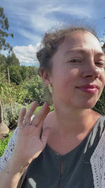 Load and play video in Gallery viewer, OOAK Silver Leaf earrings #2 (ready to ship)
