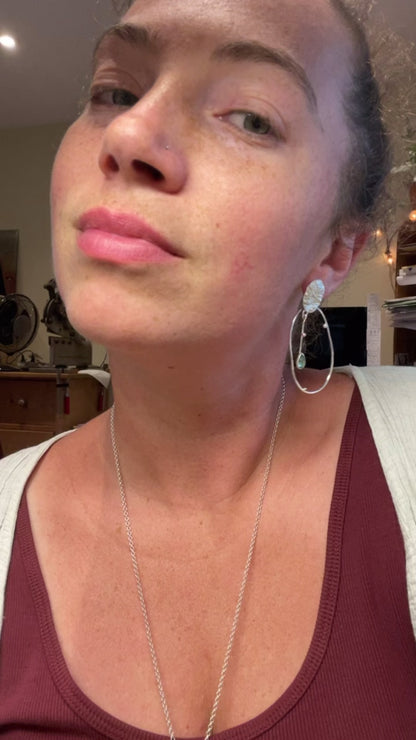 Pièce unique Boucles d'oreilles Selaya en argent #4 • quinoa & cyanite (prêt à expédier)