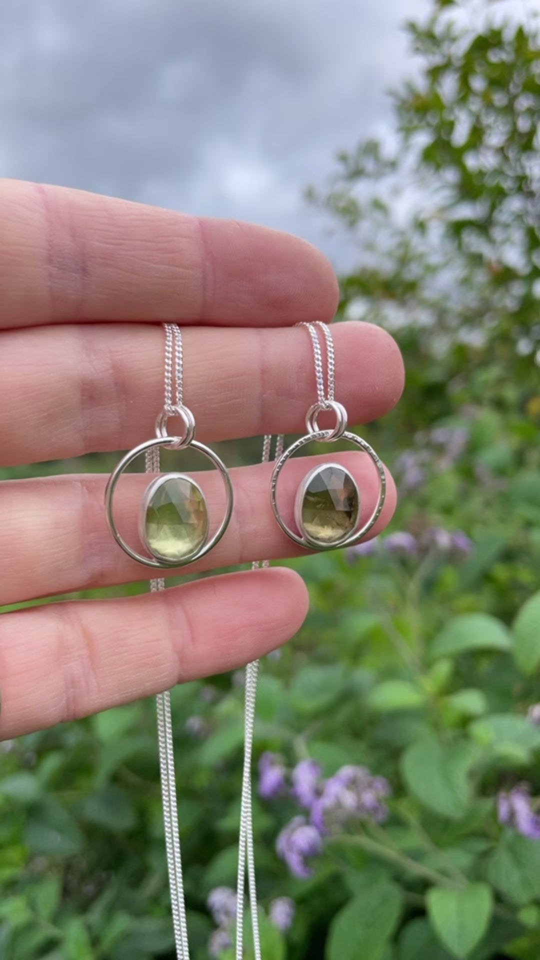 OOAK Mae pendant in silver #6 • lemon quartz  (Ready to ship)