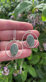 Video laden en afspelen in Gallery-weergave, OOAK Mae pendant in silver #47 • Green Jasper (Ready to ship)
