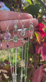 Load and play video in Gallery viewer, OOAK Osmose pendant #51 ~ with captured plant • Amethyst (ready to ship)
