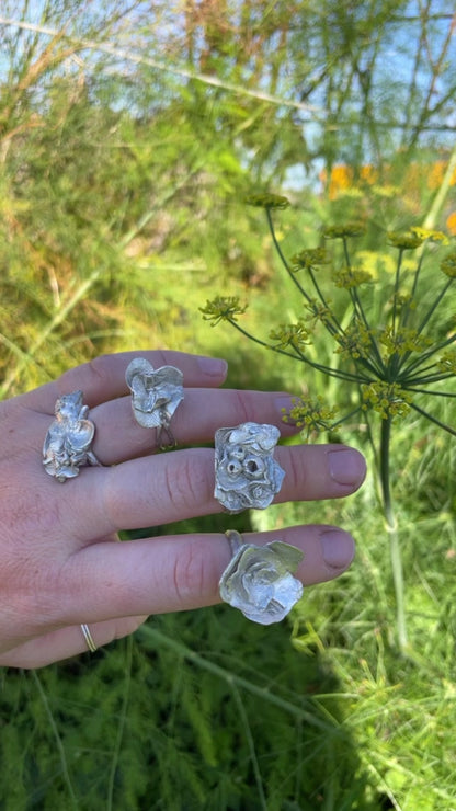 Unikat Nalae, organischer Ring aus Silber #21 • Größe 52,5 (versandbereit)