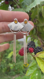 Load and play video in Gallery viewer, OOAK Vegetal Elira earrings #23 • Ethiopian Opal (ready to ship)
