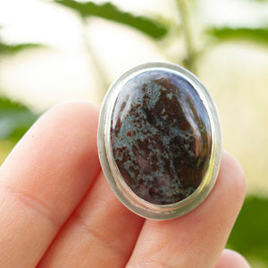 OOAK • Size FR 55 ~ US 7 1/4 : Sena ring with blue-grey jasper (ready-to-ship)