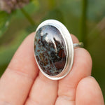 Charger l&#39;image dans la galerie, OOAK • Size FR 55 ~ US 7 1/4 : Sena ring with blue-grey jasper (ready-to-ship)
