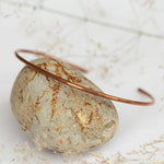 Load image into Gallery viewer, Thin Hammered Copper Bracelet

