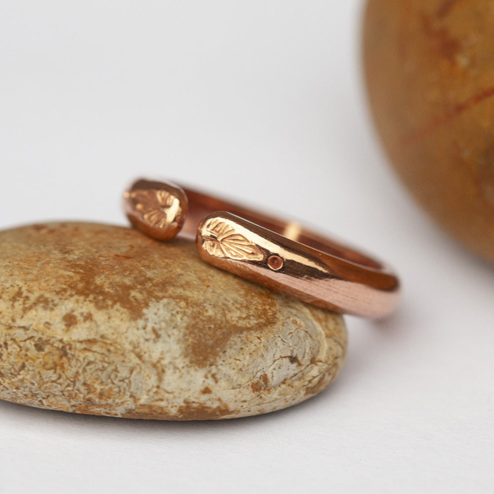 Ethnic Open Copper Ring