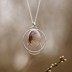 Kuora Pendant with crazy lace agate   (ready to ship)