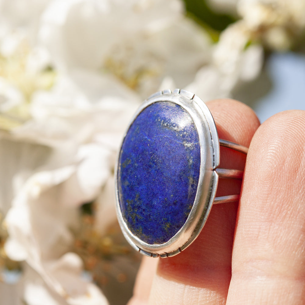 Unique Lapis Lazuli Stone Ring (ready to ship)