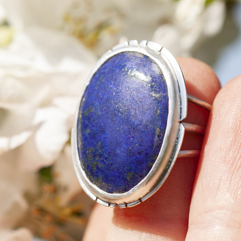 Unique Lapis Lazuli Stone Ring (ready to ship)